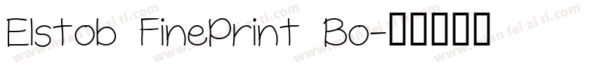 Elstob FinePrint Bo字体转换